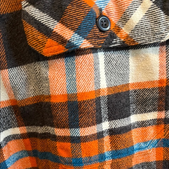 Patagonia Brown and Orange Plaid Button Down Shirt - Picture 3 of 6